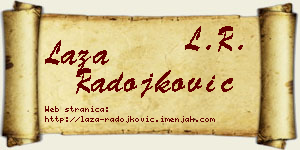 Laza Radojković vizit kartica